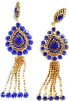 kasper jewellers Present Silver Oxidies Blue/Gold Metal Jhumki Earring For Women & Girls