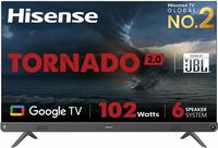 Hisense 126 cm (50 inches) Tornado 2.0 Series 4K Ultra HD Smart LED Google TV 50A7H (Metal Gray)