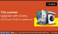 Upgrade with Croma 10% off on appliances upto 4000 on Croma Store ( User Specific )