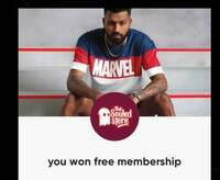 CRED Spin Reward - The Souled Store 12 Month Membership Free (select users) 