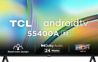 TCL 80.04 cm (32 inches) Bezel-Less S Series HD Ready Smart Android LED TV 32S5400A (Black)