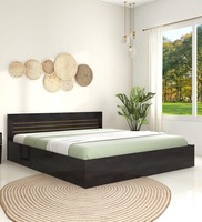 Kuruma Queen Size Bed in Wenge Finish with Storage