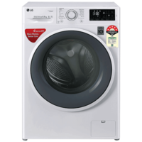 LG 6.5 kg 5 Star Inverter Fully Automatic Front Load Washing Machine (FHT1265ZNW.ABWQEIL, In-Built Heater, Blue White)