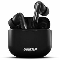 beatXP Vibe XPods Bluetooth True Wireless Ear buds with 60H Playtime, Quad Mic ENC, Gaming Mode with 40ms low latency, Type C earphone with 11mm drivers, IPX5, BT 5.3, Touch Control (Black)