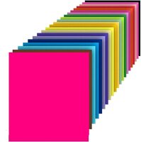 OFIXO Fluorescent Color Origami Paper 15 cm X 15 cm Pack of 100 Sheets Both Side Coloured for Origami, Scrapbooking, Hobby Crafts, Project Work
