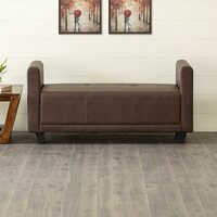 Home Centre Helios Celio Faux Leather 2-Seater Sofa - Brown