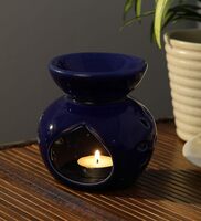 Blue Ceramic Aroma Candle Diffuser Oil