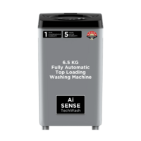 acer 6.5 kg 5 Star Fully Automatic Top Load Washing Machine (Quad Wash, AR65FATLP0EC, AiSense, Grey)