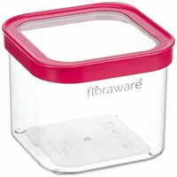 Floraware Food Safe Plastic Multiuse Square Fit-Lock Airtight Storage Jar 750 ML