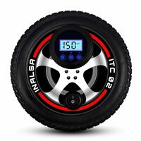 INALSA Tyre Inflator ITC 02 with Digital Display & Push Button, 12V DC Portable Tyre Inflator, Inflatables (Black)