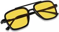 Rectangular Sunglasses (For Men, Yellow)