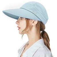 PALAY Women Polyester ® Sun Hat, 2 In 1 Wide Brim Sun Hats Sport Caps Outdoor Uv Protection Summer Cap 
