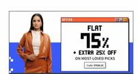 Myntra Flash Sale - Flat 75% Off + Extra 15% - 40% Coupon Off