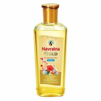  Navratna Gold Ayurvedic Oil |Non Sticky and Non Greasy |Mild Fragrance| Goodness of Almonds and 9 Ayurvedic Herbs |Relieves Body Aches, Sleeplessness, Headache and Fatigue, 500ml 