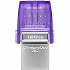 Kingston DataTraveler microDuo 3C 128GB USB-C & USB-A Flash Drive 200MB/s Read USB 3.2 Gen 1 Duo Connector DTDUO3CG3/128GB