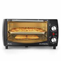 Longway Royal OTG 12 Ltr Oven Toaster Griller with Heating Modes | Temperature Timer Control for Baking Pizza, Cake, Grilling Chicken & Toasting Bread|1 Year Warranty (1000 W, Black)