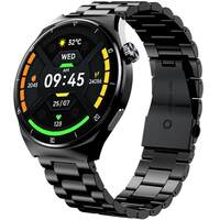 beatXP Vega X BT Calling Smartwatch with 1.43 inch Super AMOLED Display (Black Metal Chain) 