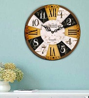 Multicolor Engineered Wood James Melrose Modern Wall Clock