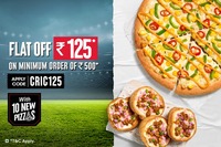 Pizza Hut- Get Flat Rs.125 on minimum order value of Rs.500
