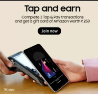 Samsung wallet- Get Rs 250 Amazon GV on 3 tap and pay transactions, no MOV