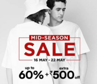  Lifestyle Mid- Season Sale [16-22 May] : Upto 77% off + Buy 1 Get 1 Free + Extra ₹500 Off