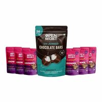 Open Secret Chocolate Almond Brownie, Coconut Chocolate | Valentines Day Gift for Boyfriend,Girlfriend | Zero Refined Sugar No Maida Guilt