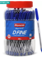 Reynolds D fine Ball Pen (Pack of 50, Blue)