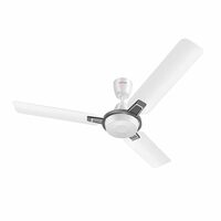 Hindware Snowcrest Arija Metallic 1200mm Designer 3 Blade Ceiling Fan with Premium Metallic Finish, Dust Resistant Aerodynamic Blades For Even Air Distribution (White Grey)