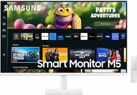 Samsung 27-Inch(68.58Cm) LCD M5 Fhd Smart Monitor, Mouse & Keyboard Control, Smart Tv Apps, Iot Hub, Office 365, Apple Airplay, Dex, Speakers, Remote, Bluetooth (Ls27Cm501Ewxxl, White)
