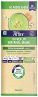 Saffola FITTIFY Hi-Protein Weight Loss Shake | Meal Replacement Shake for Men and Women | Slim Shake with 5 Superfoods | Pistachio Almond | Goodness of Garcinia Cambogia | Triple Action Protein | No Added Sugar | 525 G