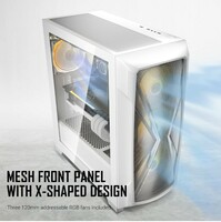 Antec Dark League DP505 White, High-Airflow Mesh Front Panel, 3 x 120mm ARGB Fans, ARGB & PWM Hub, 8 x Rubber Grommets & 3 x Cable Ties, Type-C 3.2 Gen2, GPU Bracket, Mid-Tower E-ATX Gaming Case 