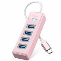 ORICO 4-Port USB HUB 3.0, USB Splitter for Laptop with 0.5ft Cable, Multi USB Port Expander, Fast Data Transfer Compatible with Mac OS 10.X and Above, Linux, Android