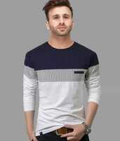 Striped man white t shirt 