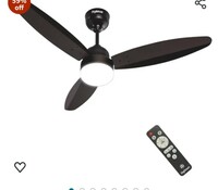  DIGISMART Autum Mark-1 Premium Series 1200 Mm Bldc Motor Fan (28 W) 5 stars Rated With Led Light |Remote| 3 Blade 380 Rpm High Speed Ceiling Fan Come With 5 Years Warranty (Smoke Brown) 