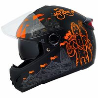 Steelbird SBH-34 Jai Shree Ram Reflective ISI Certified Full Face Graphic Helmet