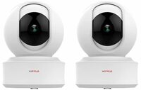 CP PLUS 3MP Full HD Smart Wi-fi CCTV Home Security Camera | 360° View | 2 Way Talk | Cloud Monitor | Motion Detect | Night Vision | Supports SD Card, Alexa & Ok Google (Pack of 2)