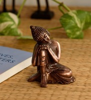 Lord Buddha Brown Metal Idol
