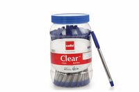 Cello Clear Blue Ball Pen Jar of 60 Units Ball Pens Blue