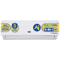 Carrier ESTER NEO Exi Plus 6 in 1 Convertible 1.5 Ton 3 Star Inverter Split AC with Auto Cleanser (2024 Model, Copper Condenser, CAI18ER3R34F0)