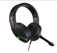 Redgear Shadow Spear Gaming Wired On Ear Headphones with Mic, 50Mm Drivers, Over-Ear Design, Omnidirectional and Breathing LEDs for Pc(Black) 