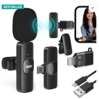 MAK Wireless Lapel for YouTube, Vlogging, Recording for Android/iPhone/PC Microphone