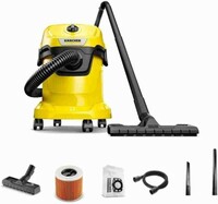 Karcher WD 3 V 15/4/20 Wet & Dry Vacuum Cleaner (Yellow, Black)