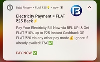 Bajaj Electricity Offer (Flat 25 cashback) 