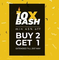 CampusSutra 10X Bash Sale -  Min 45% Off on Products + Buy 2 Get 1 FREE