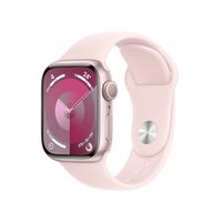 Apple Watch Series 9 [GPS 41mm] Smartwatch with Pink Aluminum Case with Light Pink Sport Band
