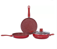 WONDERCHEF Ruby plus IB 2 Induction Bottom Non-Stick Coated Cookware Set  (Aluminium, 4 - Piece)