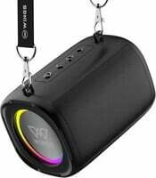 Wings Upbeat 101 Bluetooth Speaker with TWS Bluetooth 5.1 Pairing, RGB Lights, Powerful 5W Output and 20 Hours of Playtime, Flexible Audio Input with Shoulder Strap