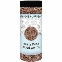 Foodie Puppies Freeze Dried Blood Worms 35g - Food for Guppies, Mollies, African Cichlids, Betta & Discus Fish and Tropical, Marine Fish & Turtles