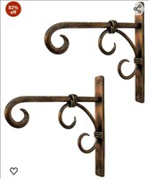 Set of Two Antique Black Golden Chrome Polish Handmade Wall Lantern/Diya Hanger - Utility Iron Craft Garden Decor Product