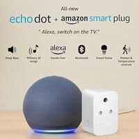 Amazon Echo Dot (5th Gen, Blue) Combo with Amazon Smart Plug {with CC discount]  Apply ₹550 coupon 
